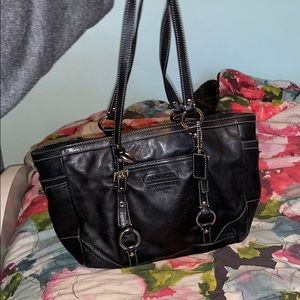 Black Soft Leather Coach Purse